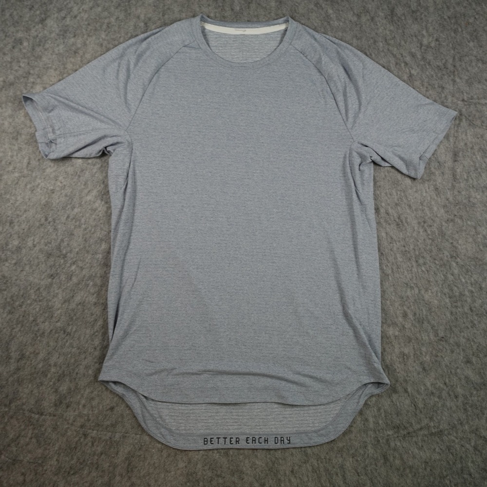 Lululemon Shirt Mens L/XL? Blue DrySense Short Sleeve Crew Neck Performance Gym